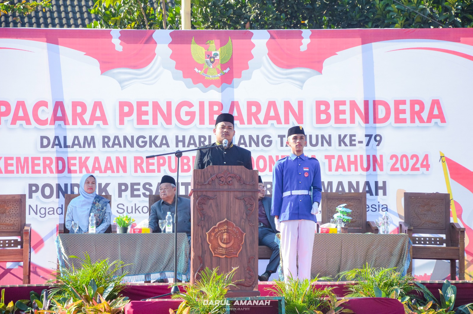 Kenang Perjuangan Para Pahlawan, Pondok Pesantren Darul Amanah Laksanakan Upacara HUT Kemerdekaan RI Ke 79