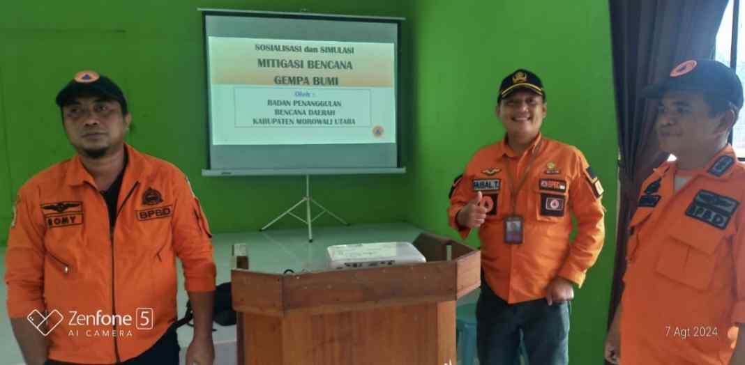 Sinergi Bersama Kodim 1311/ Morowali, BPBD Morowali Utara Utara Gelar Simulasi Penanggulangan Bencana di Desa Lembontonara Kampung Pancasila