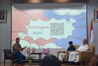 Kiai Taufik dan Rm.Sridanto, Pr dalam dialog interaktif “Agak Lain” (AGAma Kita Pancasila Indonesia) di GKP Lt 4 Sathora pada Sabtu, 28 September 2024/ Cathrine Kurniawan