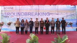 Foto bersama saat groundbreaking ceremony (sesi II pembangunan) PT Borine Technology Indonesia di Kawasan Industri Kendal (KIK), Selasa (1/10/2024) 
