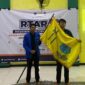 Ketua Rayon FISIP demisioner Fajri Hermansyah saat serah terima kepemimpinan kepada Ketua Rayon Fisip terpilih, Cassano Yoen Kharisma Idlafi, Sabtu (5/10/2024) 