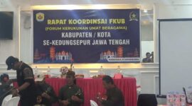 Suasana Rakor FKUB Kedungsepur di RM Kampung Sawah Krangganharjo, Jalan Pemuda Kecamatan Toroh Kabupaten Grobogan, Sabtu (12/10/2024)