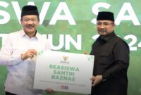 Ketua Baznas RI Prof Noor Achmad dan Menteri Agama RI Yaqut Cholil Qoumas
