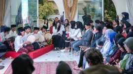 Peresmian tim hadroh el-Khadra' pada acara Hari Santri Nasional 2024 di Wisma Duta RI untuk Tunisa, Lac 1, Tunis, Selasa (22/10/2024)