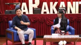 Ketua Program Studi Psikologi, Universitas Bunda Mulia Jakarta, Garvin Goel, M.Psi bersama Kepala SMA Tarakanita 1, Kristina Winarti, MPd saat Career Day SMA Tarakanita 1 Jakarta yang ke-23
