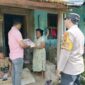 Kapolsek Payung Berikan Bantuan Kepada Warga Jemaat GBKP Tiganderket