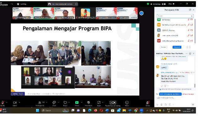 Webinar Universitas Tidar: Misi Besar BIPA untuk Menduniakan Bahasa Indonesia