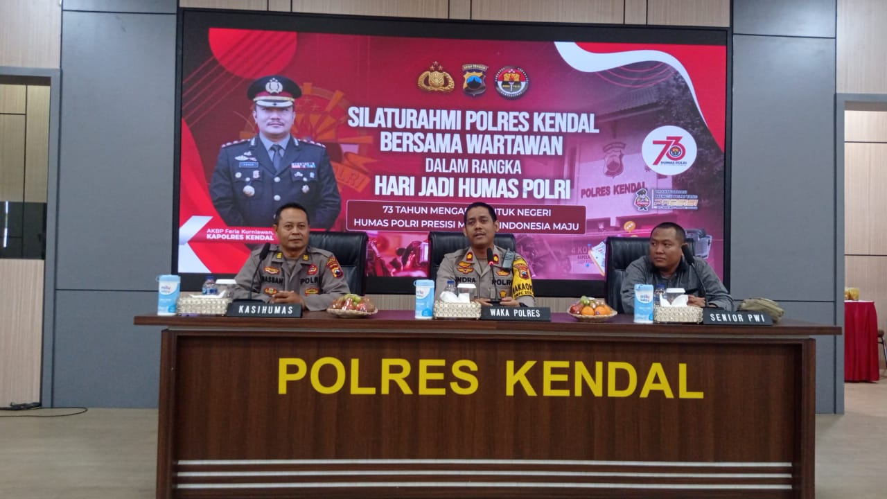 Polres Kendal Gelar Donor Darah dan Silaturahmi Bersama Media di Hari Jadi Humas ke-73