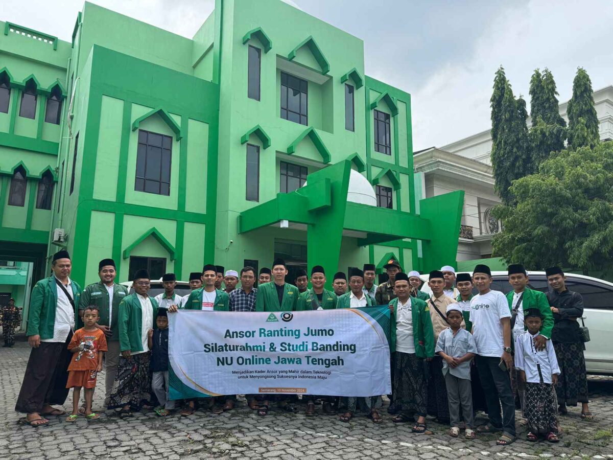 Rombongan sahabat PR GP Ansor Jumo Grobogan studi banding ke NU Online Jateng. Minggu, 10/11/2024