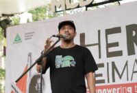 Ketua GP Ansor Rustam Hatala saat peringatan Hari Pahlawan di Thamrin 10 Jakarta