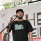 Ketua GP Ansor Rustam Hatala saat peringatan Hari Pahlawan di Thamrin 10 Jakarta