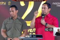 Tangkapan layar saat debat Pilgub Jateng YouTube Narasi Daily