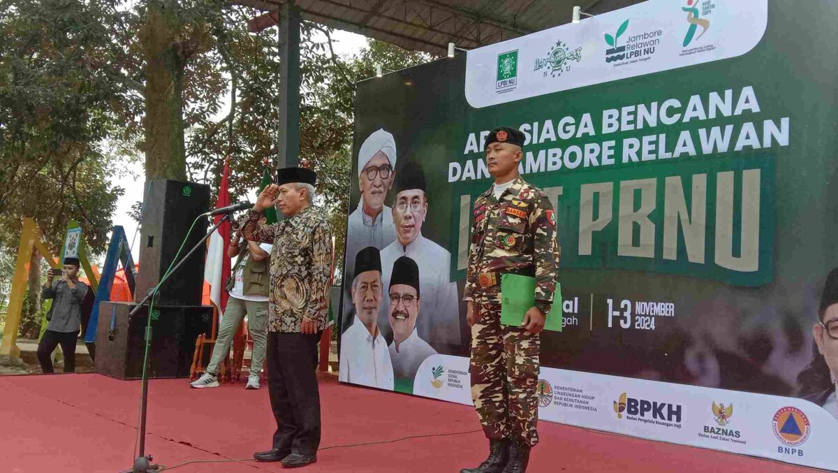 Wakil Ketua PBNU Prof Nizar Ali membuka Jambore Nasional Relawan LPBI NU