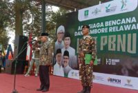 Wakil Ketua PBNU Prof Nizar Ali membuka Jambore Nasional Relawan LPBI NU