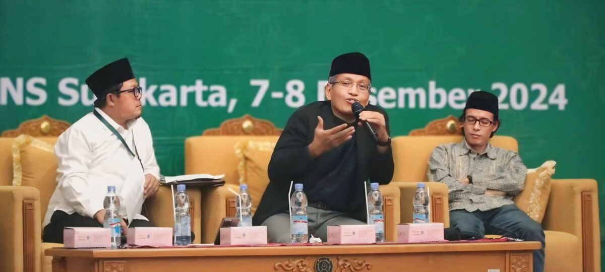 Ketua PBNU H Ulil Abshar Abdalla saat menjadi narasumber di Muktamar Ilmu Pengetahuan ke 2. Sabtu, 7/12/2024