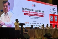 Jusuf Kalla Saat Menyampaikan LPJ di Munas PMI XXII. Dok: PMI