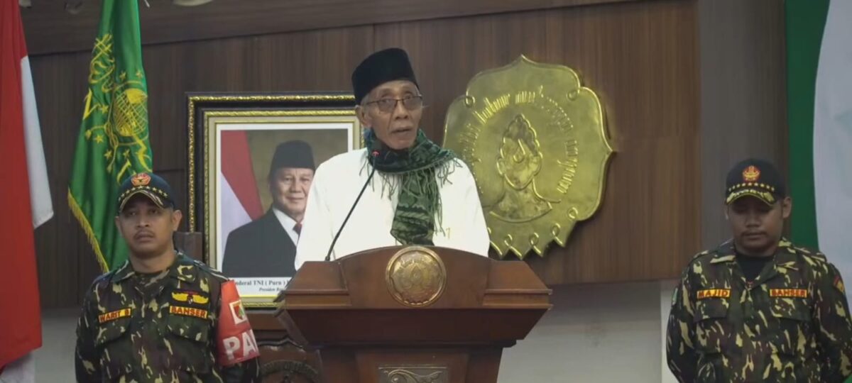 Rais Syuriyah PWNU Jawa Tengah KH Ubaidullah Shodaqoh saat menyampaikan Khutbah Iftitah. Sabtu, 7/12/2024