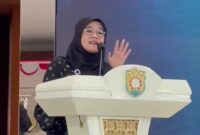 PEMATERI : Hj. Nawal Nur Arafah, M.Si. saat menghadiri sekaligus mengisi seminar wawasan kebangsaan di Kendal, Sabtu, 28 Desember 2024.