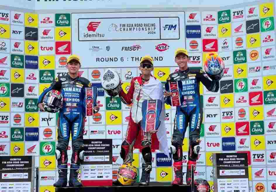 Di Ajang Final Asia Road Racing Championship 2024 Thailand, Para Rider Indonesia Kuasai Podium Race 1 AP250 dan UB150: Jos!