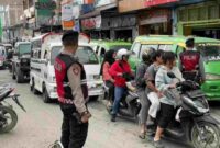 Kegiatan pengamanan menjelang perayaan Natal dan Tahun Baru oleh Satuan Samapta Polres Tanah Karo, Selasa (24/12/2024).