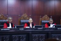 Jajaran pimpinan MK penghapus presidential threshold sebesar 20 persen/ gambar: Jawa Pos