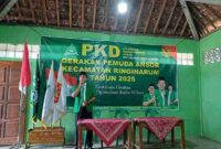 Ketua PAC GP Ansor Ringinarum Kendal saat membuka acara PKD. Dok: Istimewa