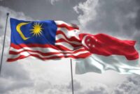 Bendera Malaysia-Singapura/ ilustrasi: CNBC