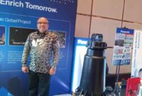 Direktur PT Panasonic Gobel Life Solution Indonesia, Widyastama Nugraha, di ajang pameran Japan-Indonesia Urban Building Housing (JUBH) 2025 di Jakarta