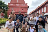 Mahasiswa Magister Ilmu Politik Unwahas saat berkunjung ke Kota Tua Melaka, Red Square