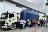 Bogasari melakukan pengiriman tepung terigu curah menggunakan bull truck dari 4 pabriknya di Nusantara ke 14 pabrik roti Sari Roti se-Indonesia/ Sumber foto: Bogasari
