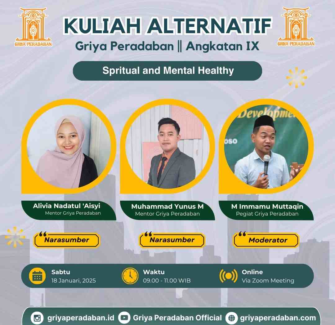 Pentingnya Menjaga Kesehatan Mental, Kuliah Alternatif Ke-9 Griya Peradaban