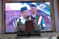 Ketua Tanfidziyah PWNU Jawa Tengah KH Abdul Ghaffar Rozin saat memberikan arahannya di Naharul Ijtima RMI PWNU Jateng. Sabtu, 25/1/2025.