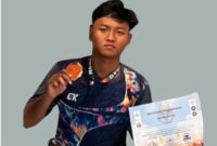 Mochamad Fardan Agustian alias Fardan Sambo, pelajar SMA Negeri 2 Kota Malang peraih medali perunggu dalam kejuaraan Super Fight SLC Cup Road to Hong Kong 2025
