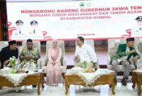Gubernur Ahmad Luthfi saat acara 'Nongkrong Bareng dan Silaturahmi dengan Gubernur Jawa Tengah' di Pendopo Tumenggung Bahurekso Kendal. Jum'at, 7/3/2025.