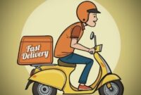 Ilustrasi kurir / pengirim paket (sumber : pinterest)