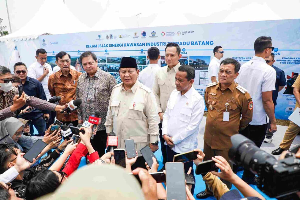 Presiden Prabowo Subianto usai resmikan KEK Batang. Kamis, 20/3/2025