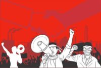 Ilustrasi Demo Buruh/ May Day (pinterest) 