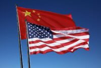 Bendera China dan Amerika Serikat (sumber: pinterest) 