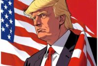 Ilustrasi Presiden AS Donald Trump/ pinterest