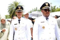Bupati Purbalingga Muhammad Hanif, bersama Wakil Bupati Purbalingga Dimas Prasetyahani (Instagram.com/@fahmihnf)
