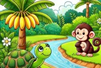 Ilustrasi Kura-kura dan monyet / pinterest