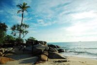 Spot wisata Pantai Padi, Kota Pangkalpinang (sumber: pinterest) 
