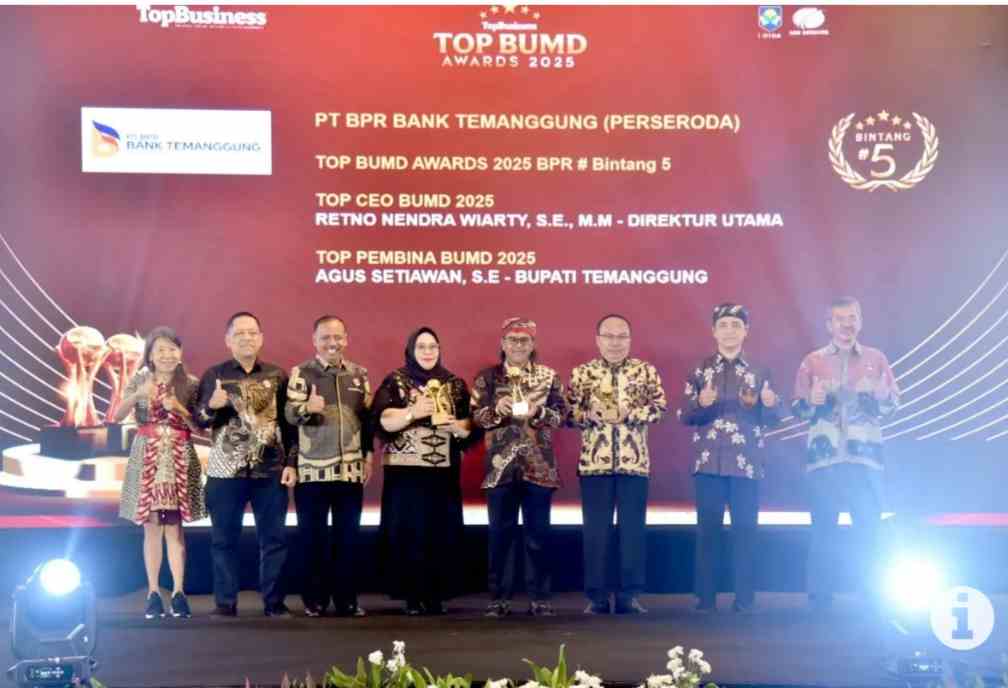 Bukan ‘Kaleng-kaleng’, Temanggung Raih 3 Penghargaan Top BUMD Award 2025