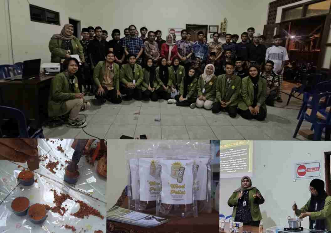 Sasar Remaja, Mahasiswa Kimia UPN “Veteran” Jawa Timur Kenalkan Pembuatan Wood Pellet Sebagai Energi Terbarukan dari Serbuk Kayu