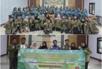 POV FOTO : Sesi praktek pembuatan akun wa bussines, bergabung dengan grup facebook dan pembuatan caption dengan AI yang dipandu oleh  mahasiswa UPN "Veteran" Jawa Timur