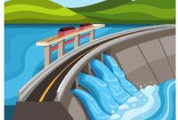 Ilustrasi Pembangkit Listrik Tenaga Air (gambar: pinterest.com) 