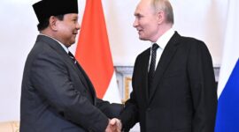 Presiden Prabowo Subianto dan Presiden Rusia Vladimir Putin dalam lawatan ke Rusia. (dok istimewa) 