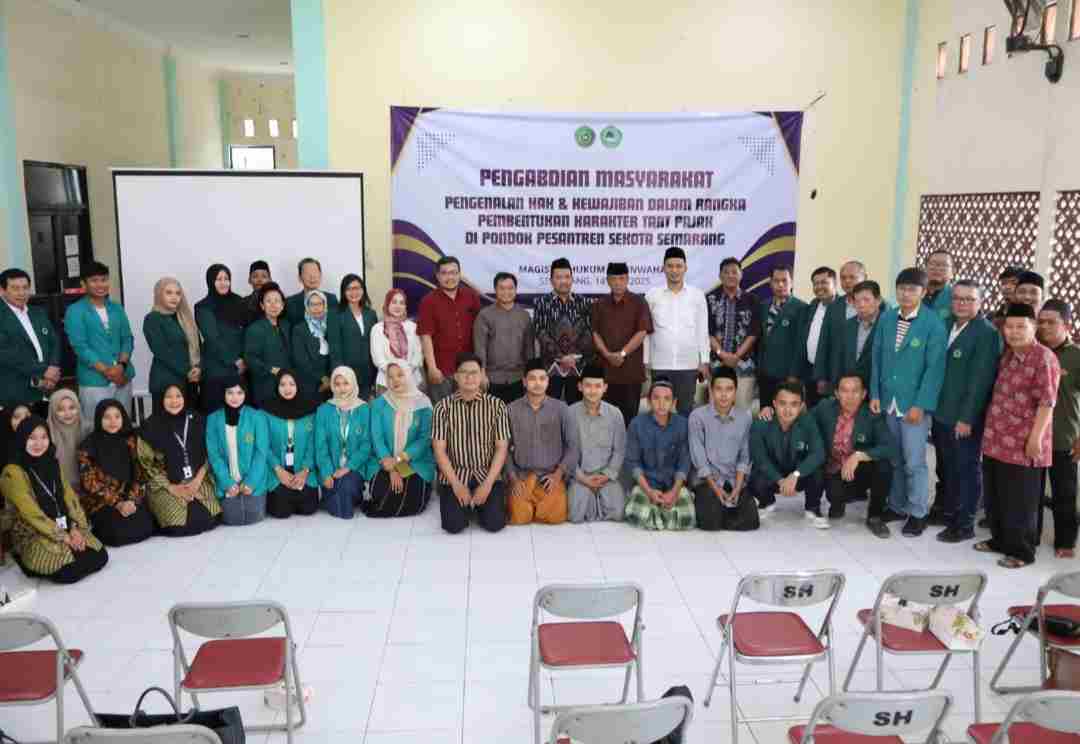 Menyasar Kalangan Santri, Fakultas Hukum Unwahas Kenalkan Wajib Pajak Lewat Program Tri Dharma Perguruan Tinggi di Pesantren Asshodiqiyah Semarang