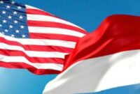 Bendera Indonesia dan Amerika Serikat. (Sumber: pinterest) 