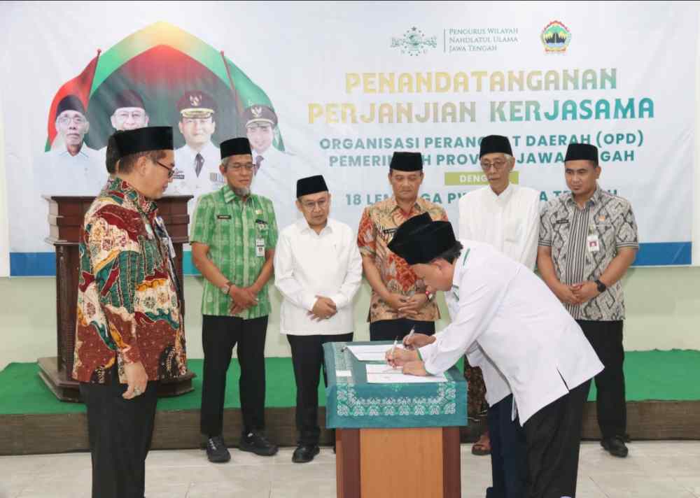 PWNU Jateng-Pemprov Jalin Kerja Sama Strategis, 18 Lembaga Tandatangani MoU dengan OPD
